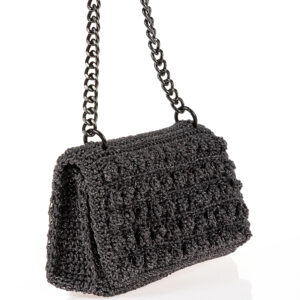 cross body bag bubbly grey lurex